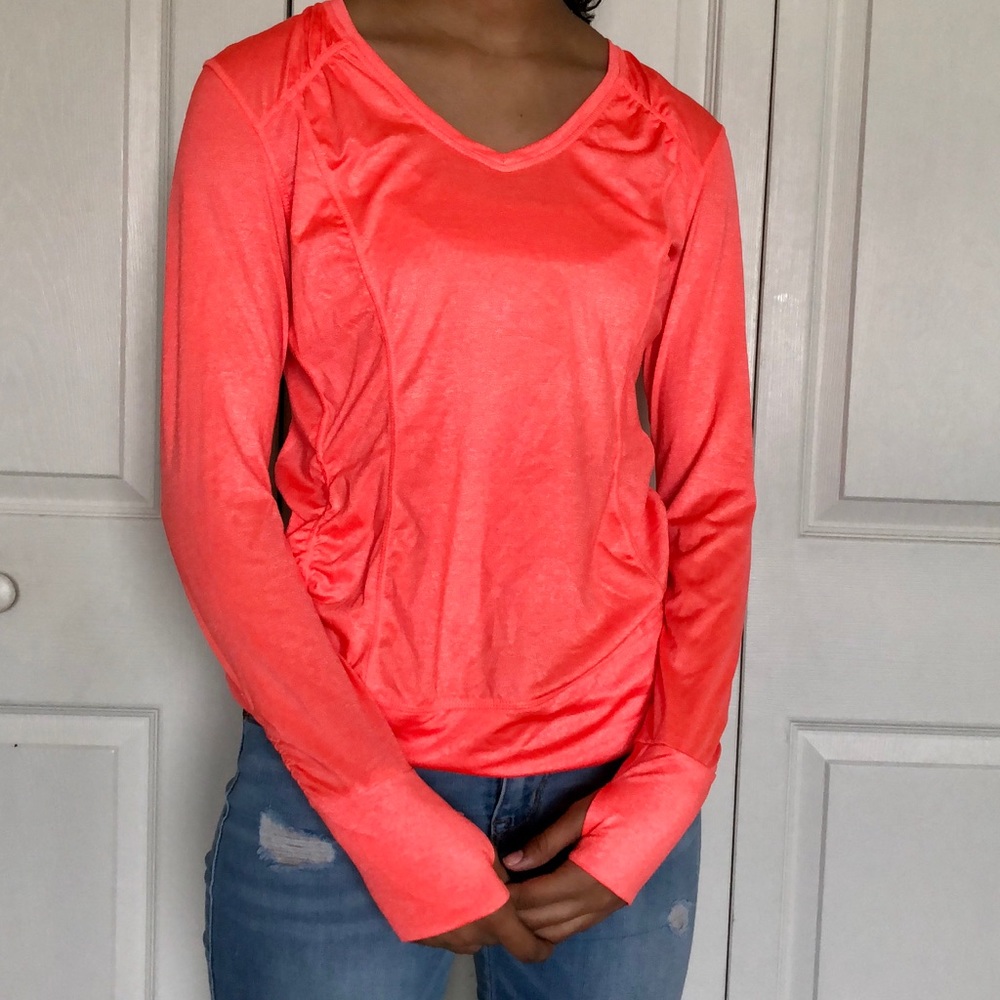 Orange Workout Long Sleeve shirt
